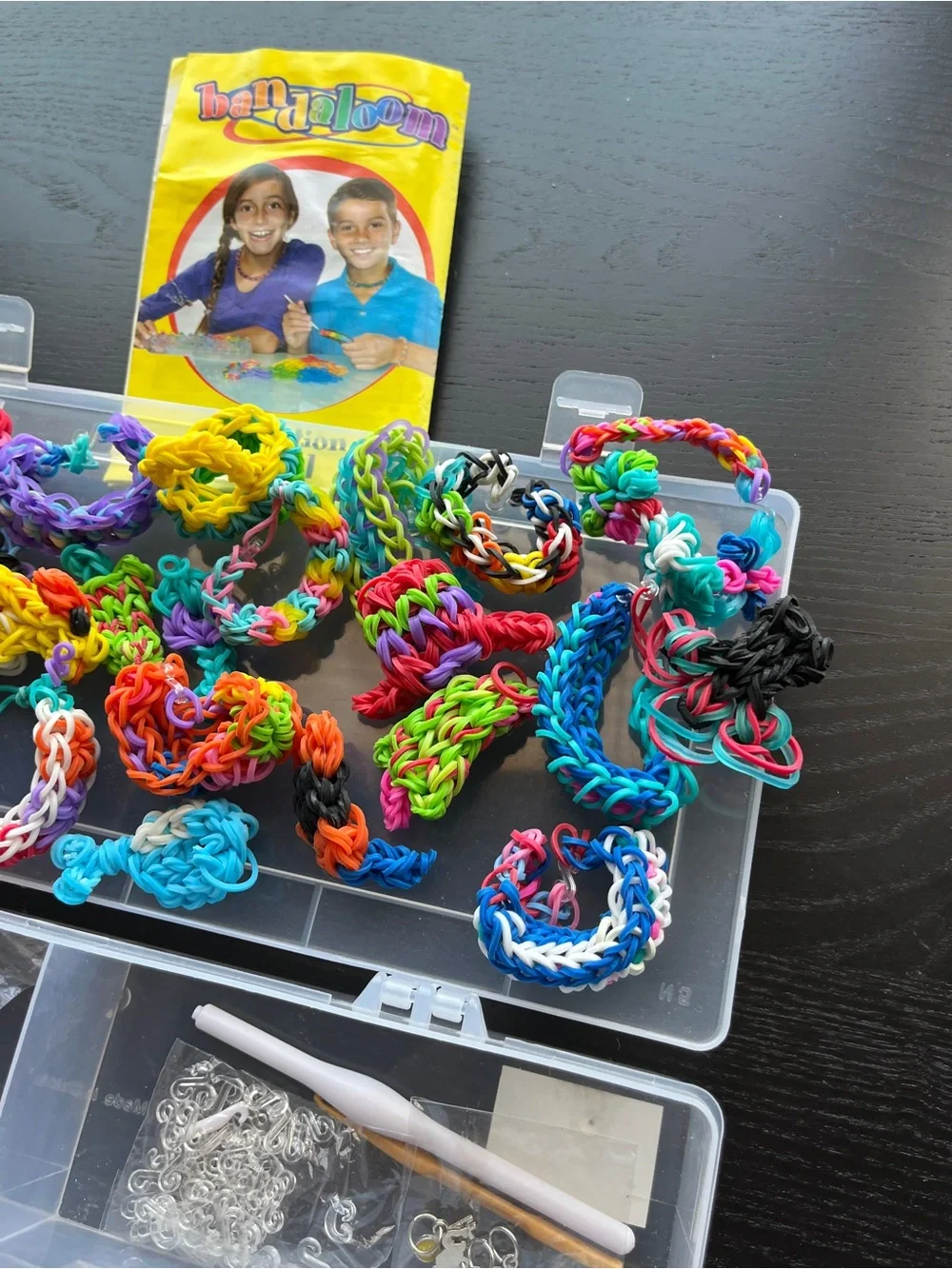 Bandaloom Rubber Band Bracelet Making Kit Craft Set Organizer & Instructions